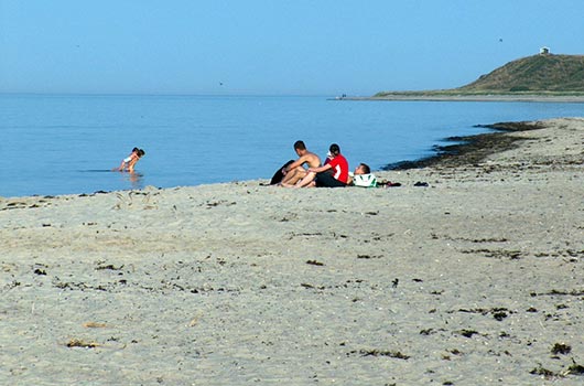 Badegæster på stranden