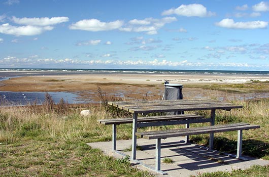 Udsigt over stranden