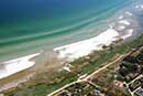 Luftfoto af stranden